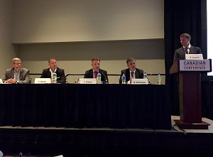 Panelists discuss strategies for maximizing the value of older buildings at the Canadian Apartment Investment Conference in Toronto.